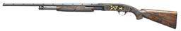 WINCHESTER MODEL 42 CUSTOM ENGRAVED PUMP SHOTGUN.