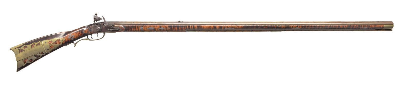 EXTREMELY DECORATED CURLY MAPLE CARVED RIFLE