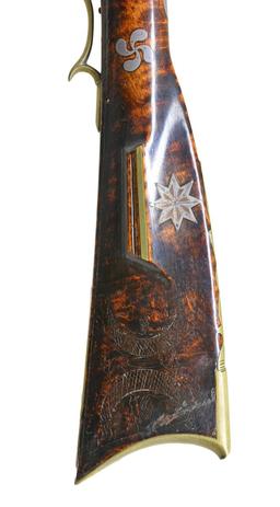 EXTREMELY DECORATED CURLY MAPLE CARVED RIFLE