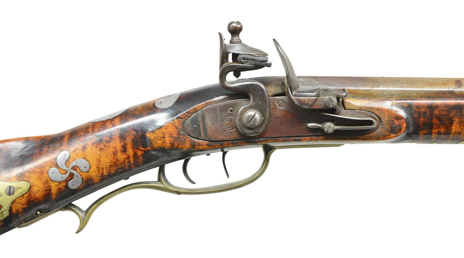 EXTREMELY DECORATED CURLY MAPLE CARVED RIFLE