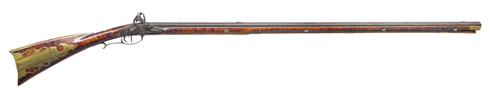 FINE EARLY GEORGE SMITH INCISE CARVED RIFLE.