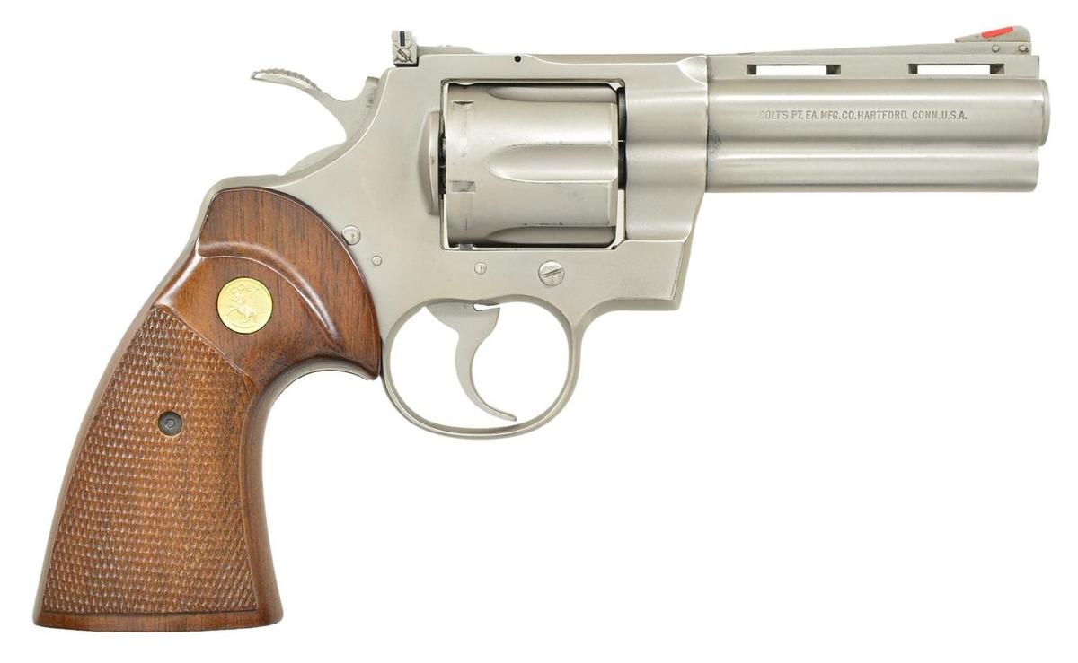 COLT PYTHON ELECTROLESS NICKEL DA REVOLVER.