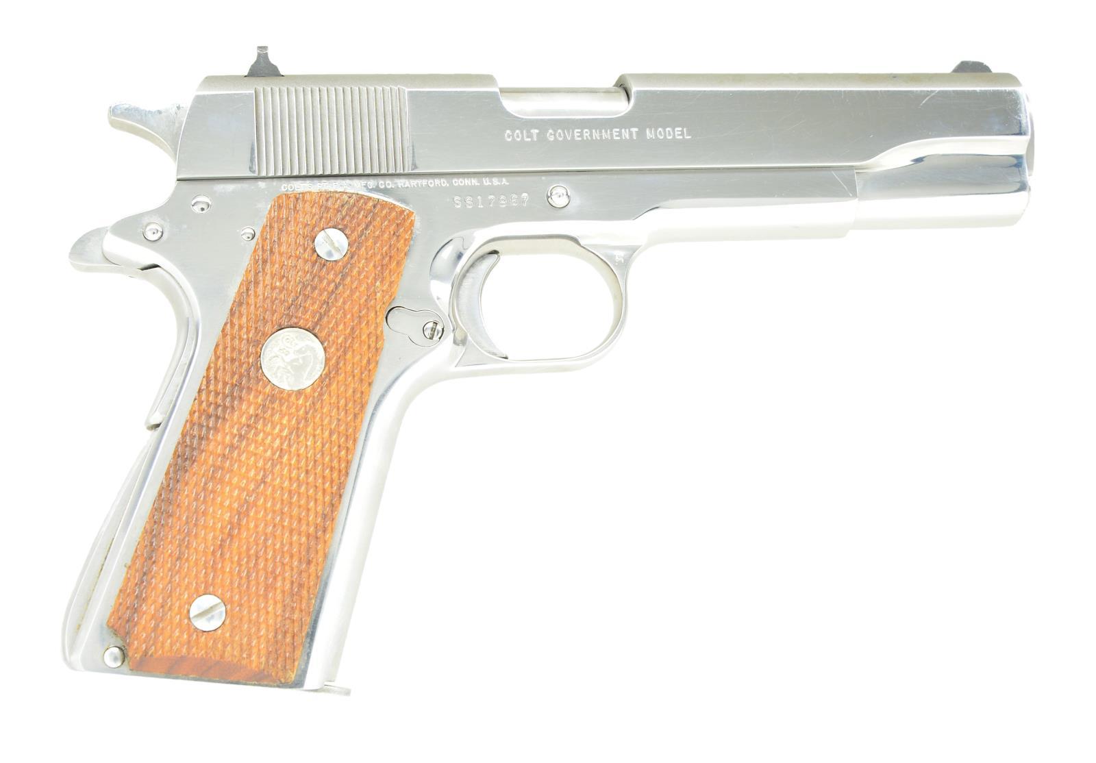 COLT POLISHED STAINLESS MK IV SERIES 80 GOVERNMENT