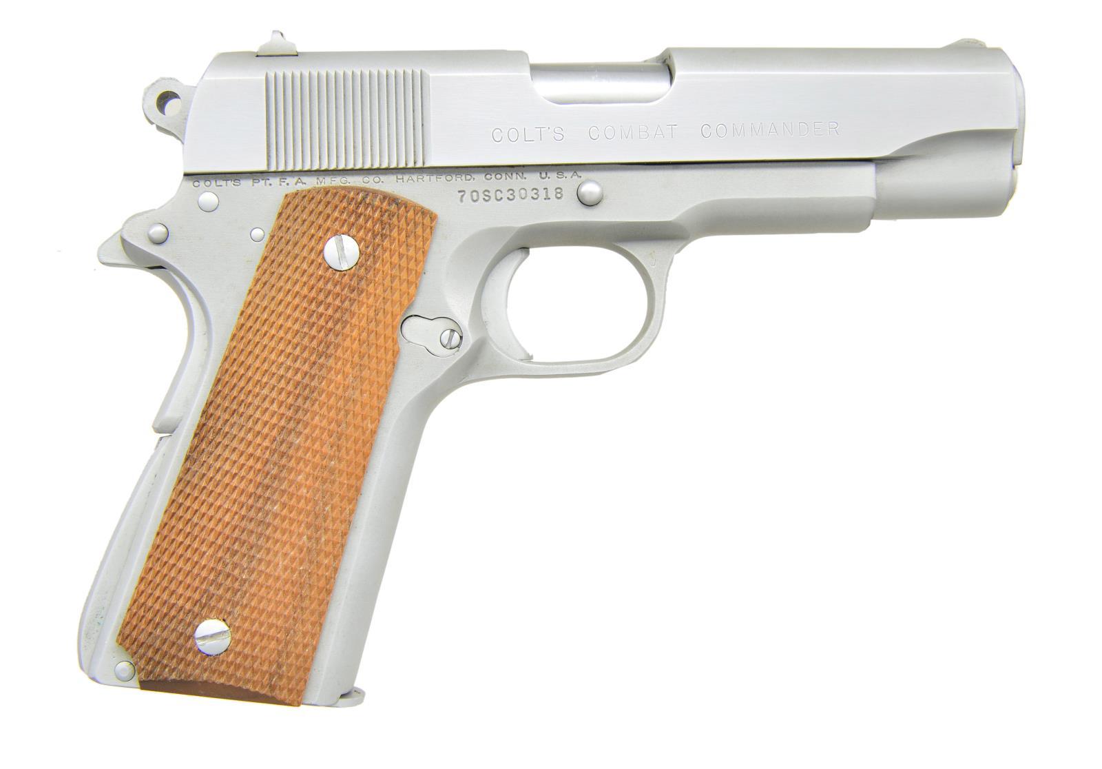 COLT HARD CHROMED COMBAT COMMANDER SEMI-AUTO