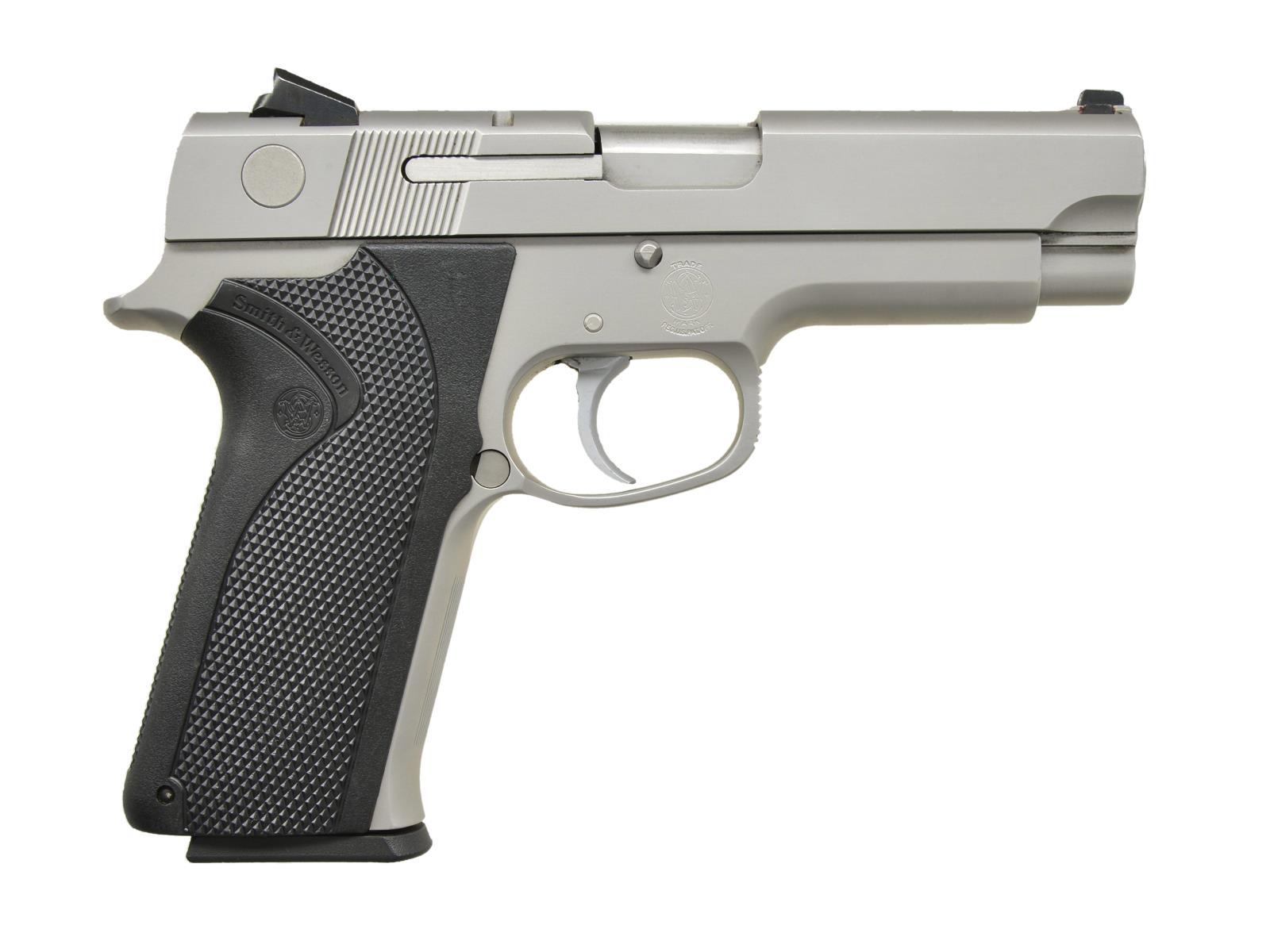 SMITH & WESSON MODEL 4586 STAINLESS STEEL PISTOL.