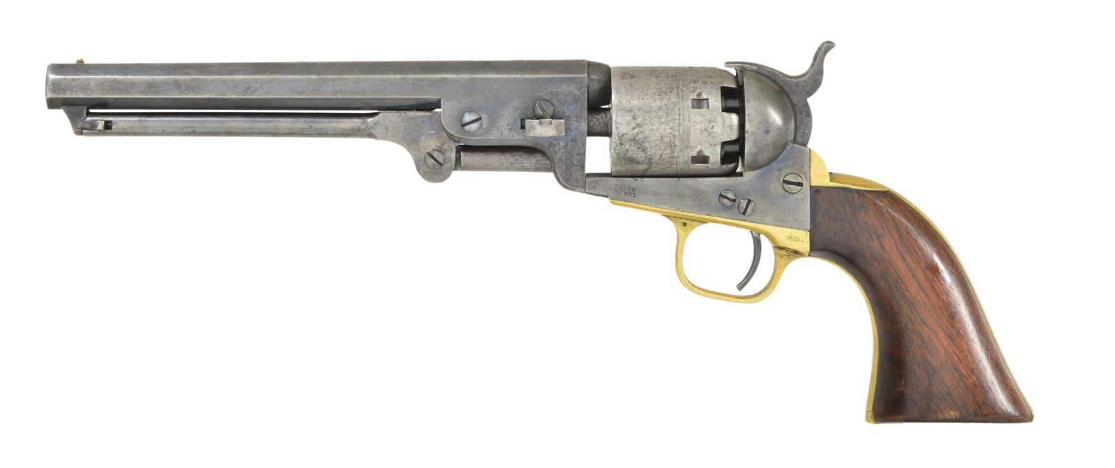 INSCRIBED COLT 1851 4TH MODEL NAVY REVOLVER.