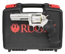 RUGER STAINLESS GP100 357 MAG. REVOLVER.