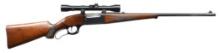 SAVAGE MODEL 99 LEVER ACTION RIFLE WITH SCOPE.
