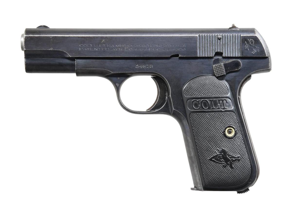 COLT MODEL 1908 HAMMERLESS SEMI-AUTOMATIC PISTOL.