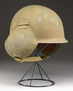 WWII US AAF B-17 AERIAL GUNNER FLAK HELMET.