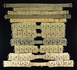 LOT OF 45 ASSORTED US CARTRIDGE & PISTOL BELTS.