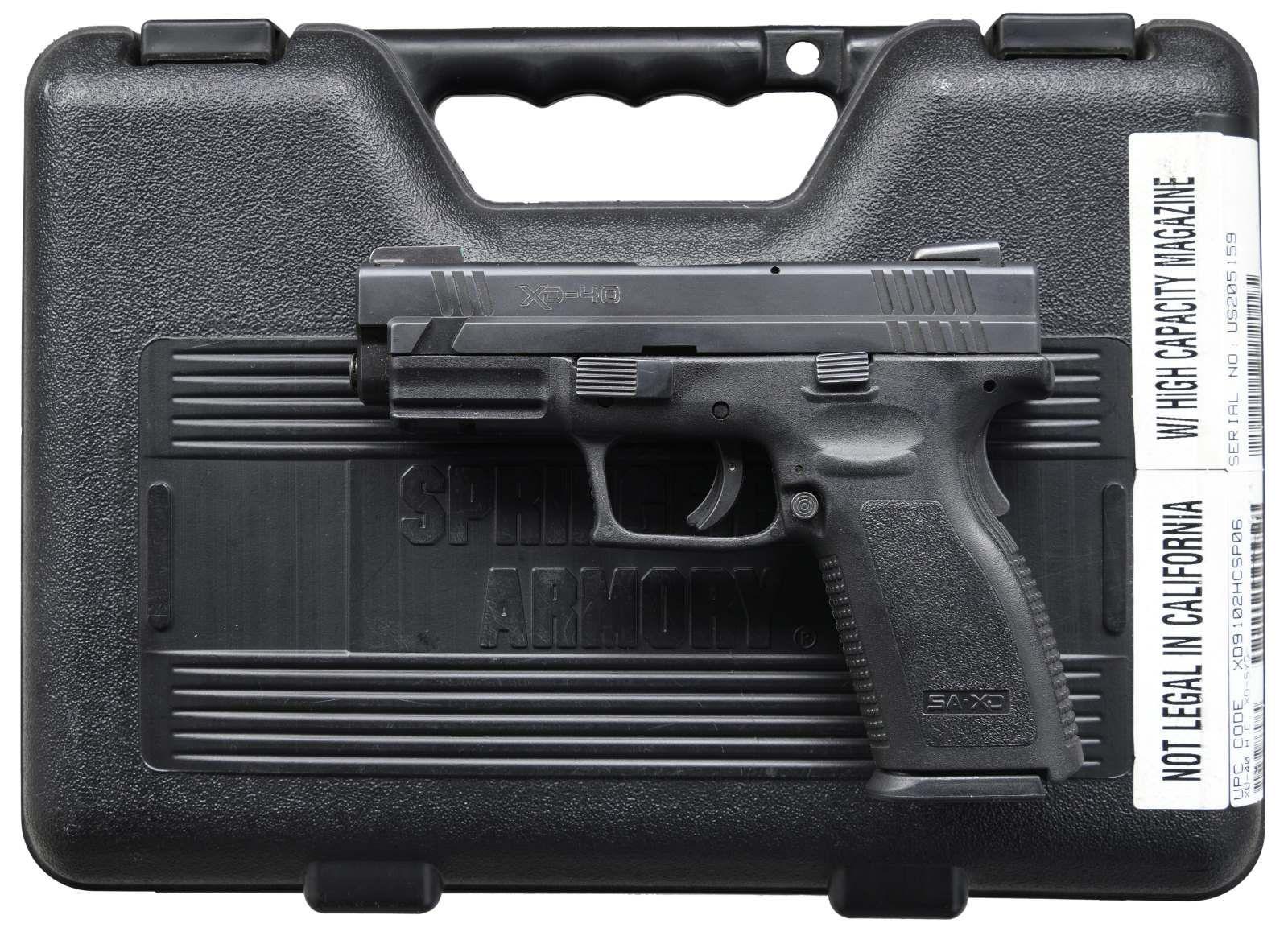 SPRINGFIELD MODEL XD40 SEMI AUTO PISTOL.