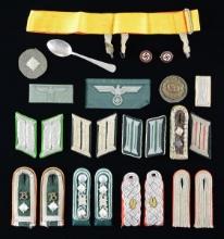 WWII GERMAN SHOULDER STRAPS, COLLAR TABS, & MORE.