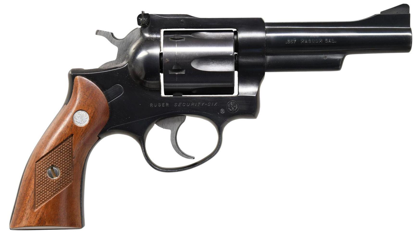 RUGER BLUED SECURITY-SIX DOUBLE ACTION REVOLVER.