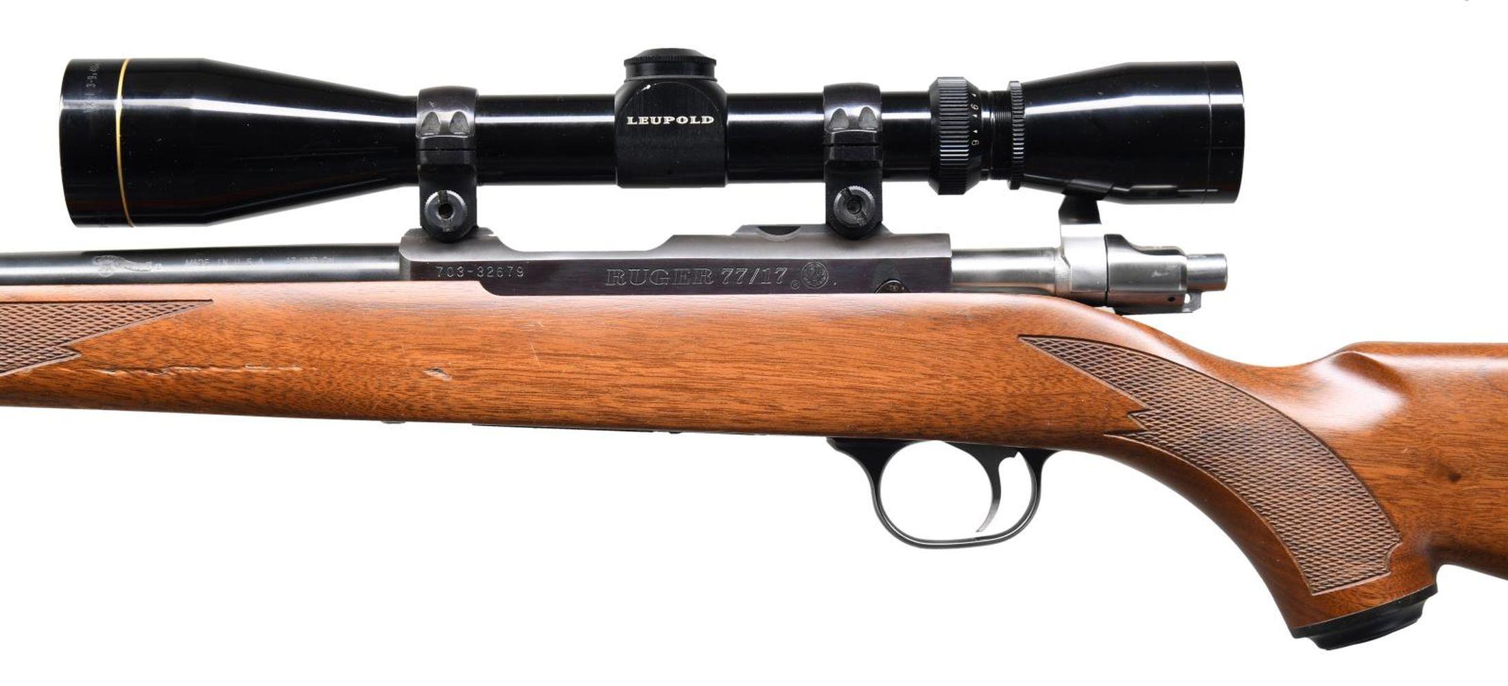 RUGER MODEL 77/17 BOLT ACTION RIFLE.