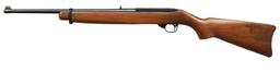 RUGER WALNUT STOCKED 10/22 SEMI-AUTO CARBINE.