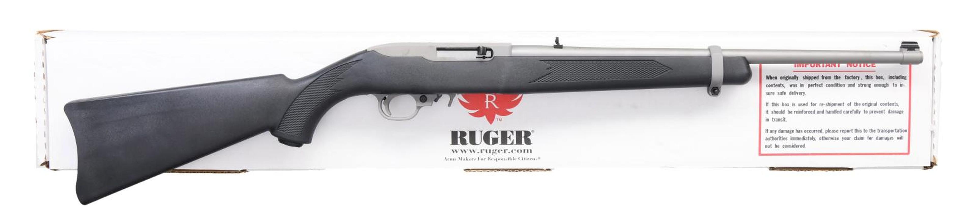 RUGER STAINLESS MODEL 10/22 SEMI-AUTO CARBINE.