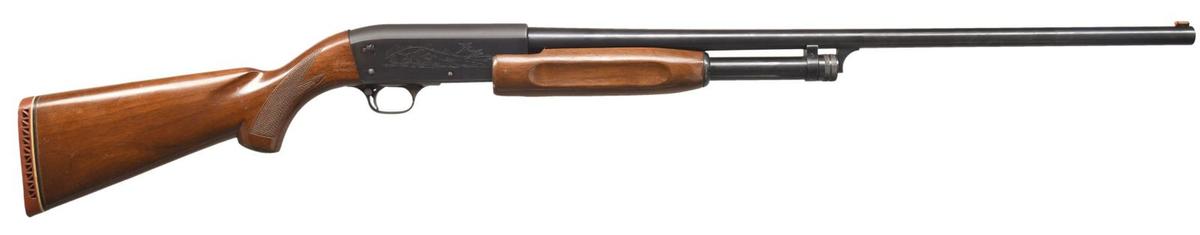 ITHACA 37 FEATHERLIGHT PUMP SHOTGUN.