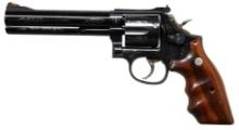 ENGRAVED SMITH & WESSON MODEL 586-2 DOUBLE ACTION