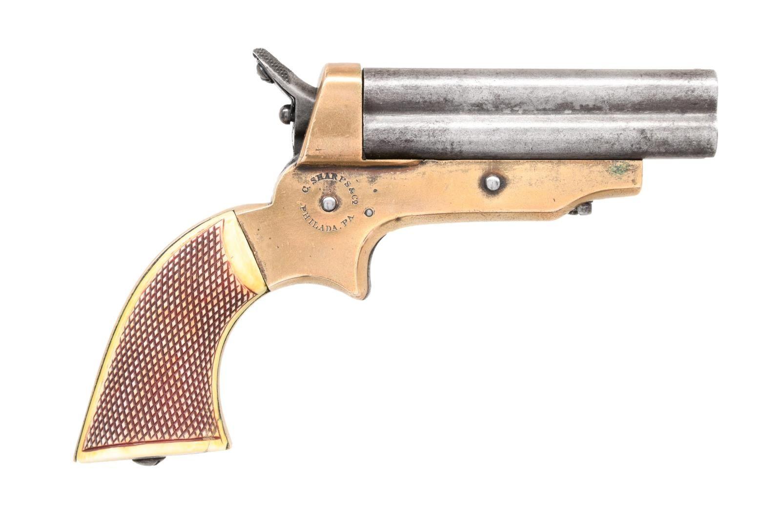 C. SHARPS MODEL 2A PEPPERBOX PISTOL.