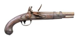 SIMEON NORTH US 1816 FLINTLOCK PISTOL.