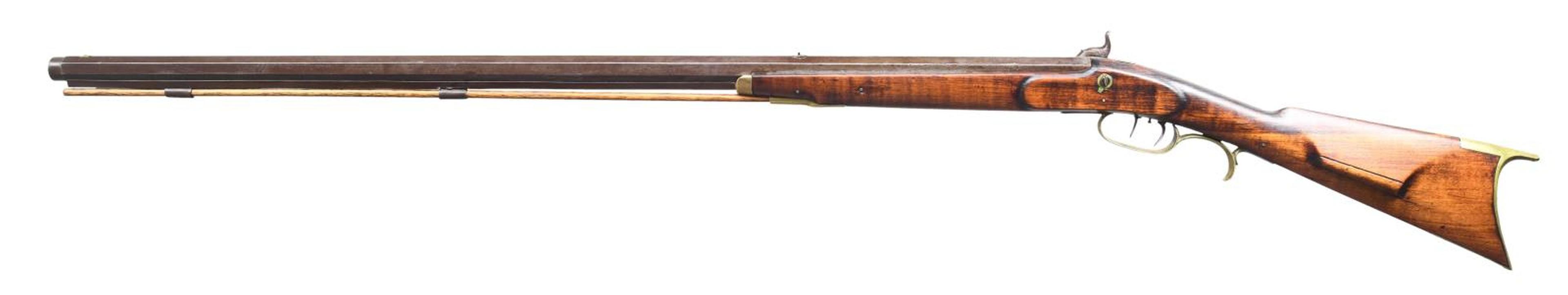 W. MEIER HALF STOCK PERCUSSION KENTUCKY RIFLE.