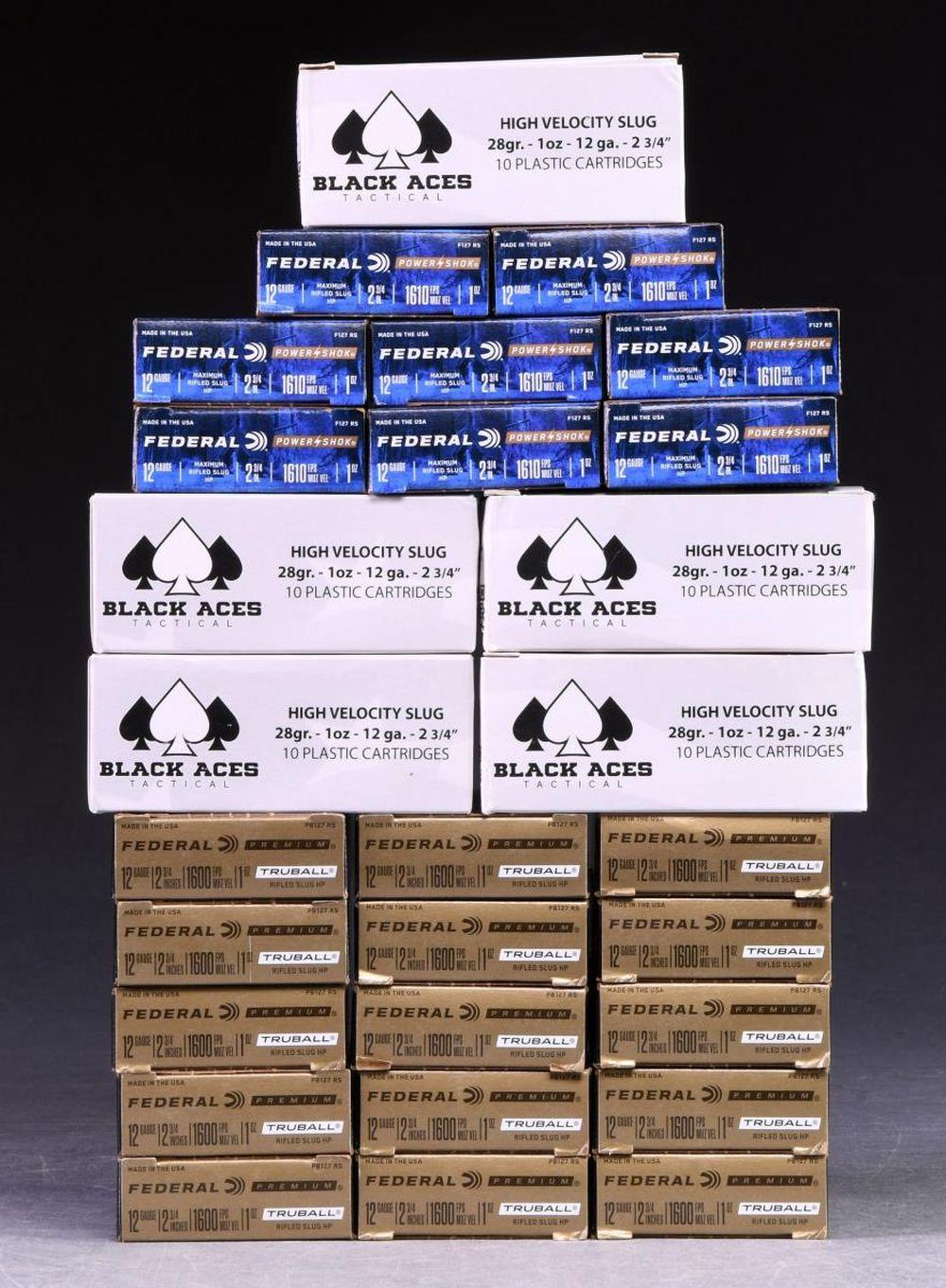 130+ BOXES (2,500+ RDS.) MOSTLY 12 GAUGE 2 3/4"