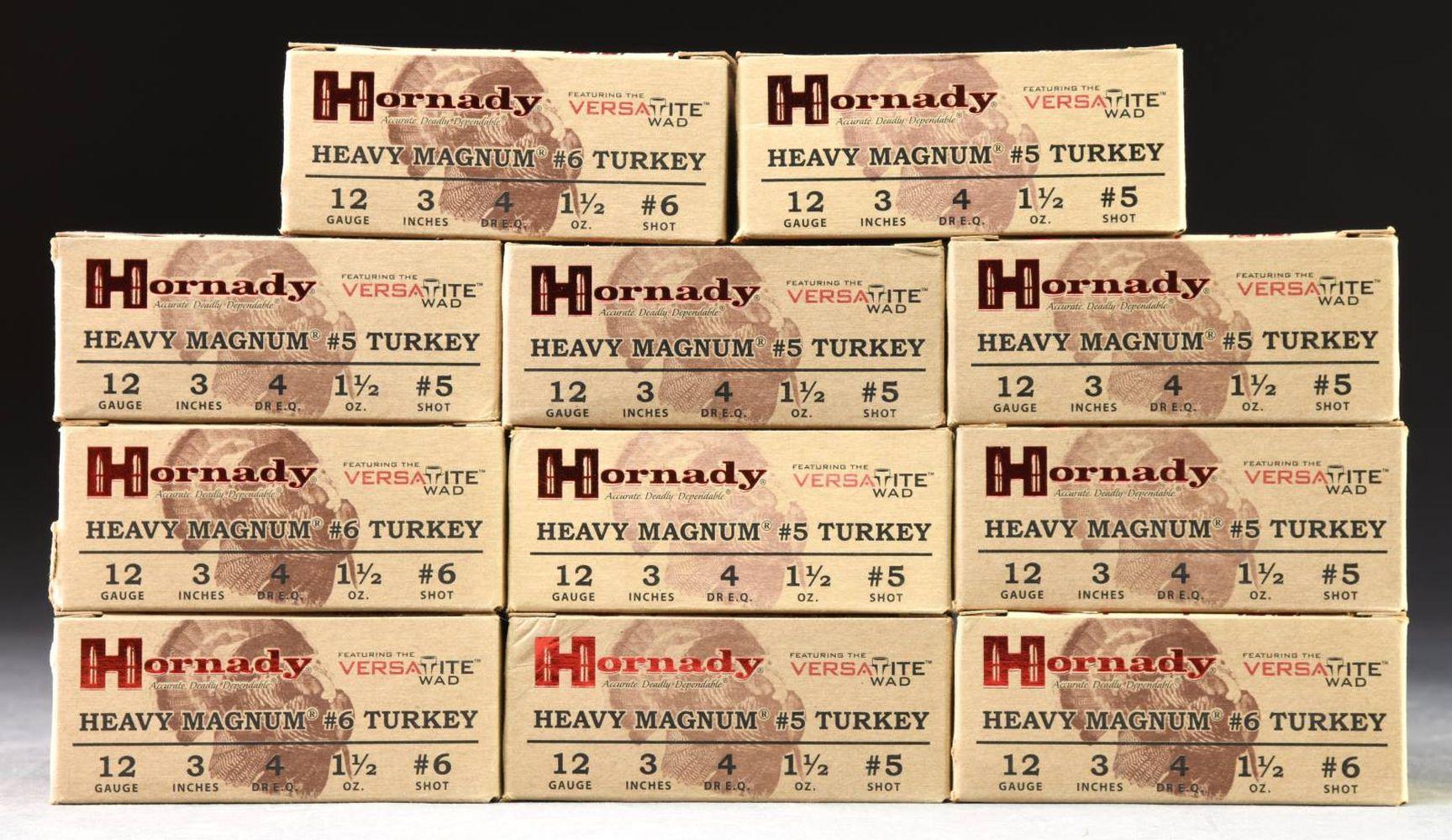 110 RDS. (11 BOXES) HORNADY 12 GA., 3" TURKEY