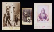 THREE NATIVE AMERICAN PHOTOGRAPHS.