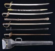 5 EUROPEAN SWORDS & SABERS.