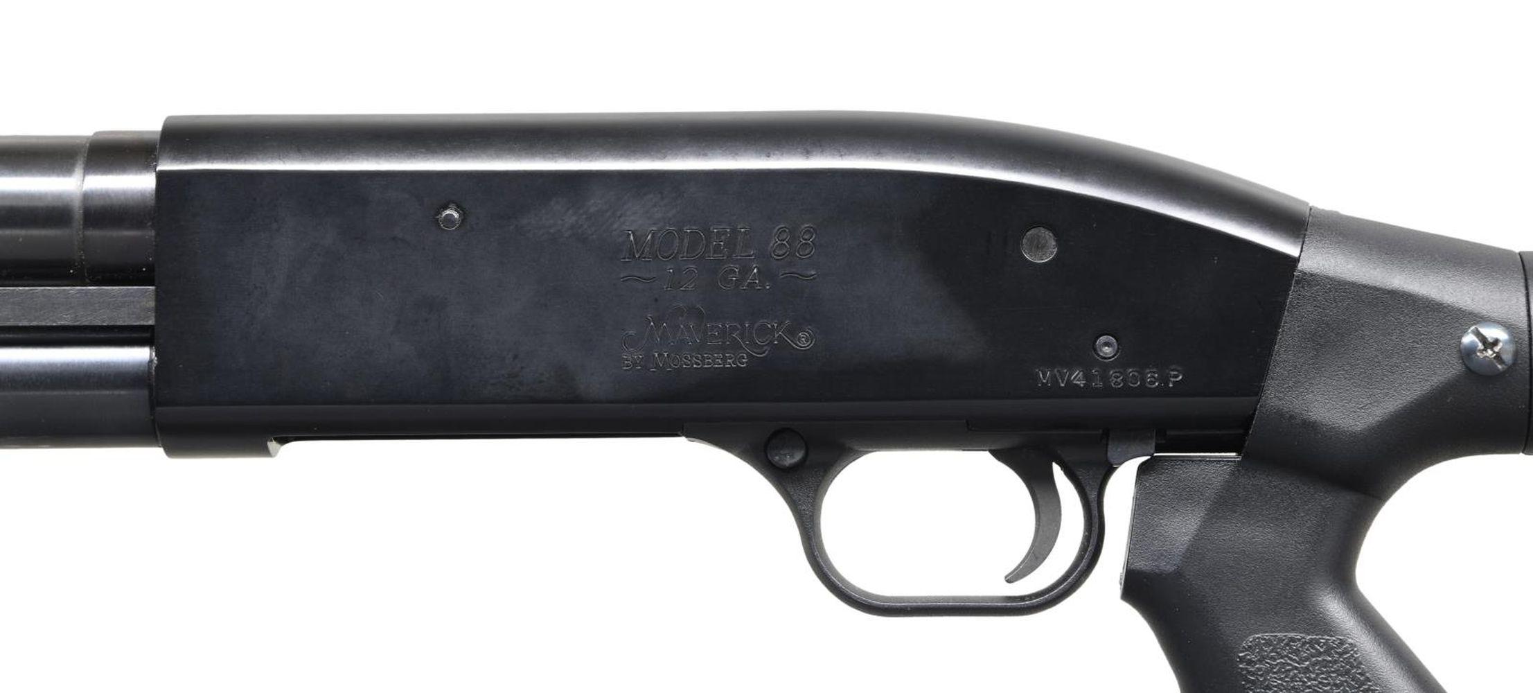 MOSSBERG MAVERICK 88 PUMP ACTION SHOTGUN.