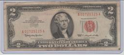 1963 U.S. $2.00 RED SEAL UNITED STATES NOTE