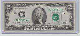 1976 UNC. U.S. $2.00 FEDERAL RESERVE NOTE