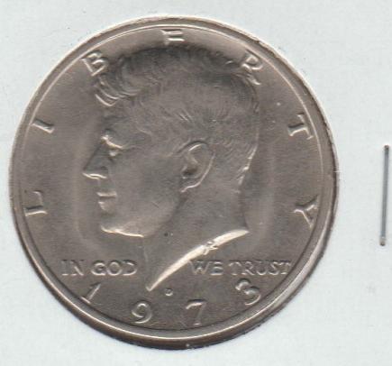 1973D UNC. KENNEDY HALF DOLLAR