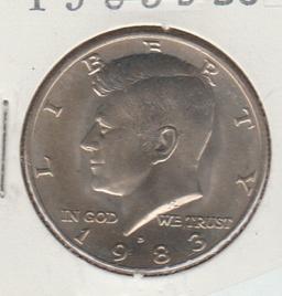 1983D UNC. KENNEDY HALF DOLLAR