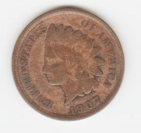 1907 INDIAN HEAD CENT