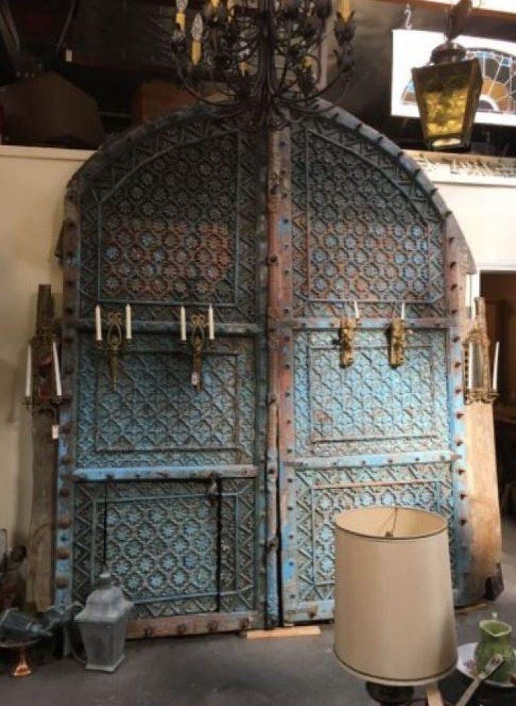 Large Blue Antique Doors from Tibet