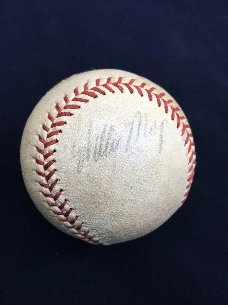 Willie Mays Signed Minor League Baseball Early 1950s w/ COA