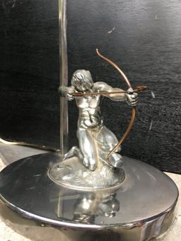 Original Pierce arrow hood ornament mounted on lamp