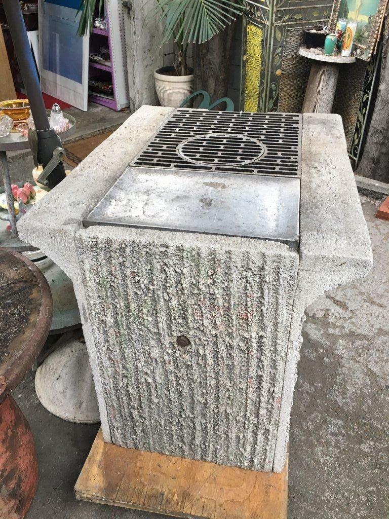 BBQ One of a kind achitechural outdoor grill cast cement