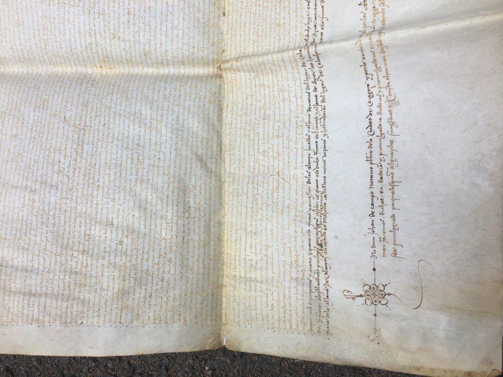16th century Spanish document Parchment Paper