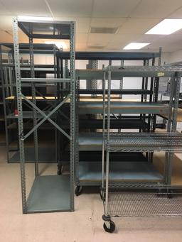 20+ Racks, 3 File Cabinets, 2 Work Desks