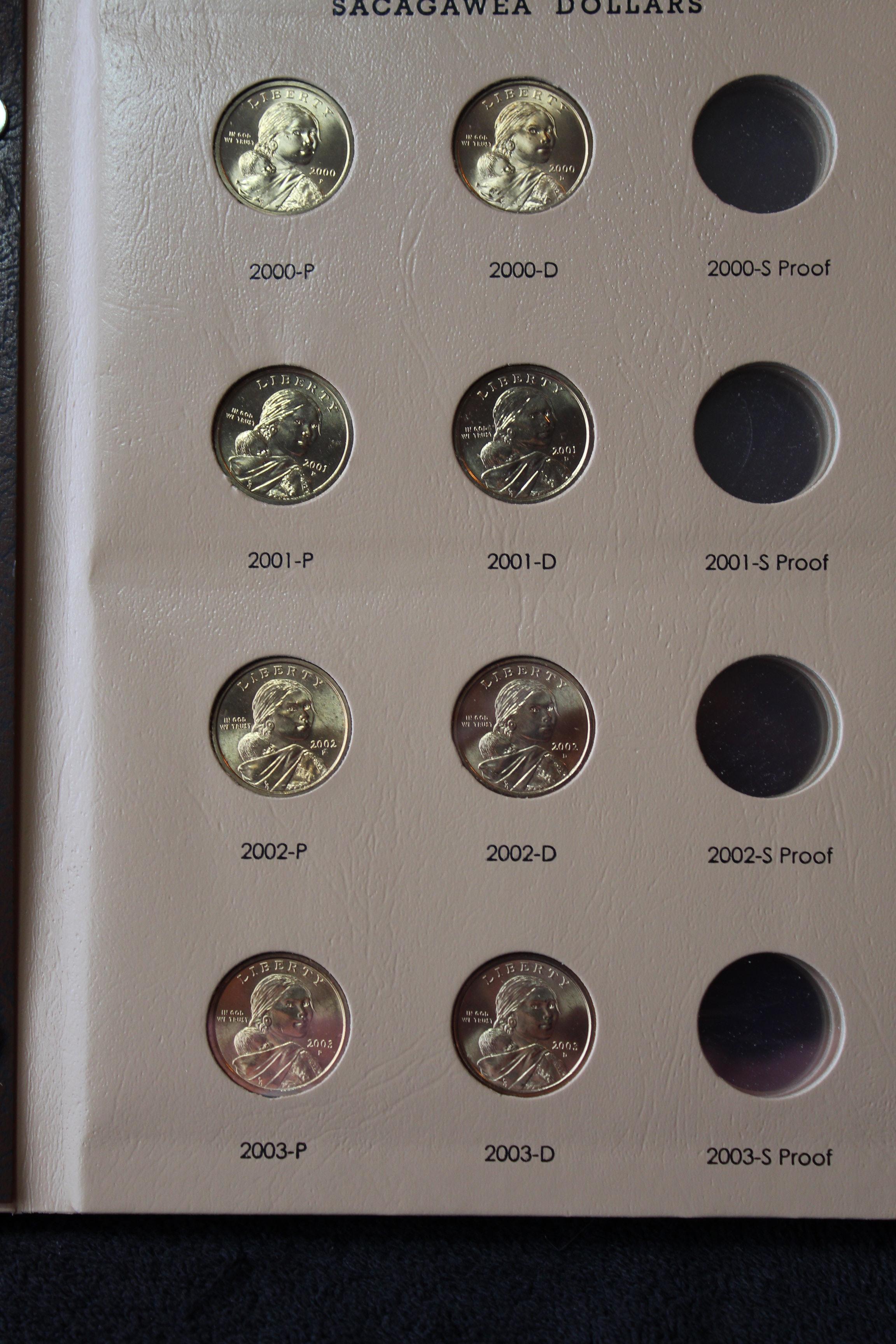World Coin Library Book 32 Sacagawea Dollars 2000-2015 ALL P+D BU