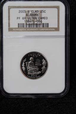 2003 S Clad Alabama State Quarter PF 69 ULTRA CAMEO NGC