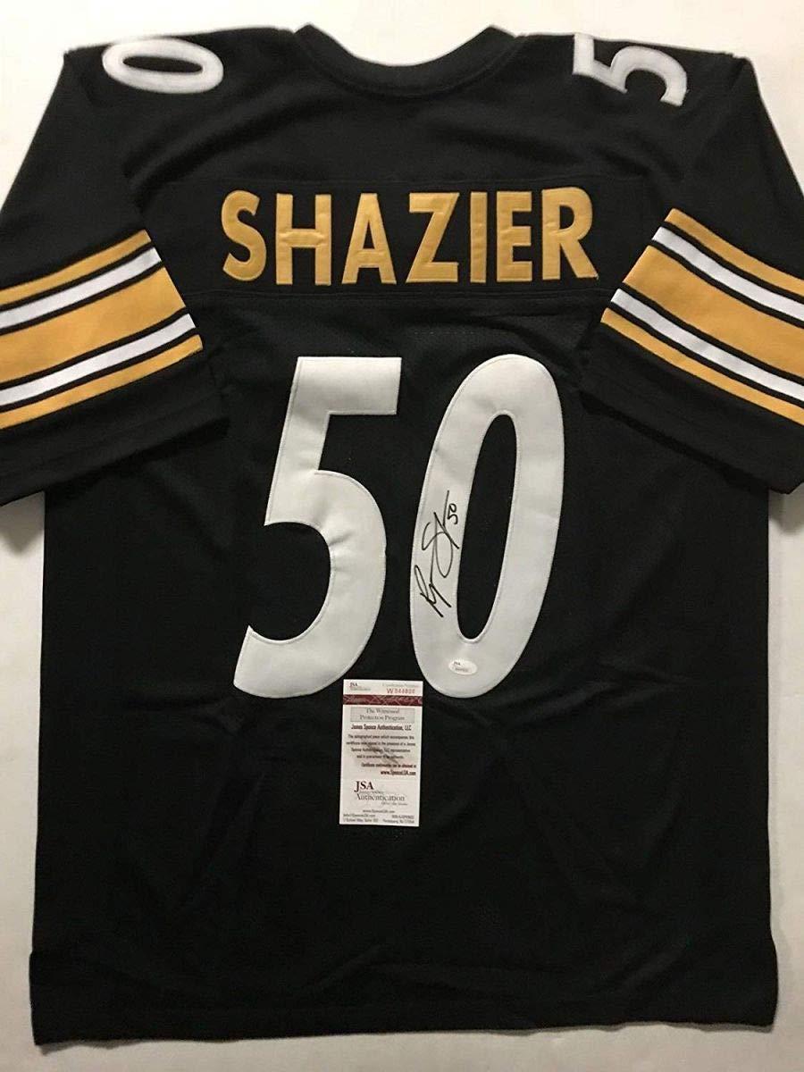 Autographed/Signed Ryan Shazier Pittsburgh Black Football Jersey JSA COA