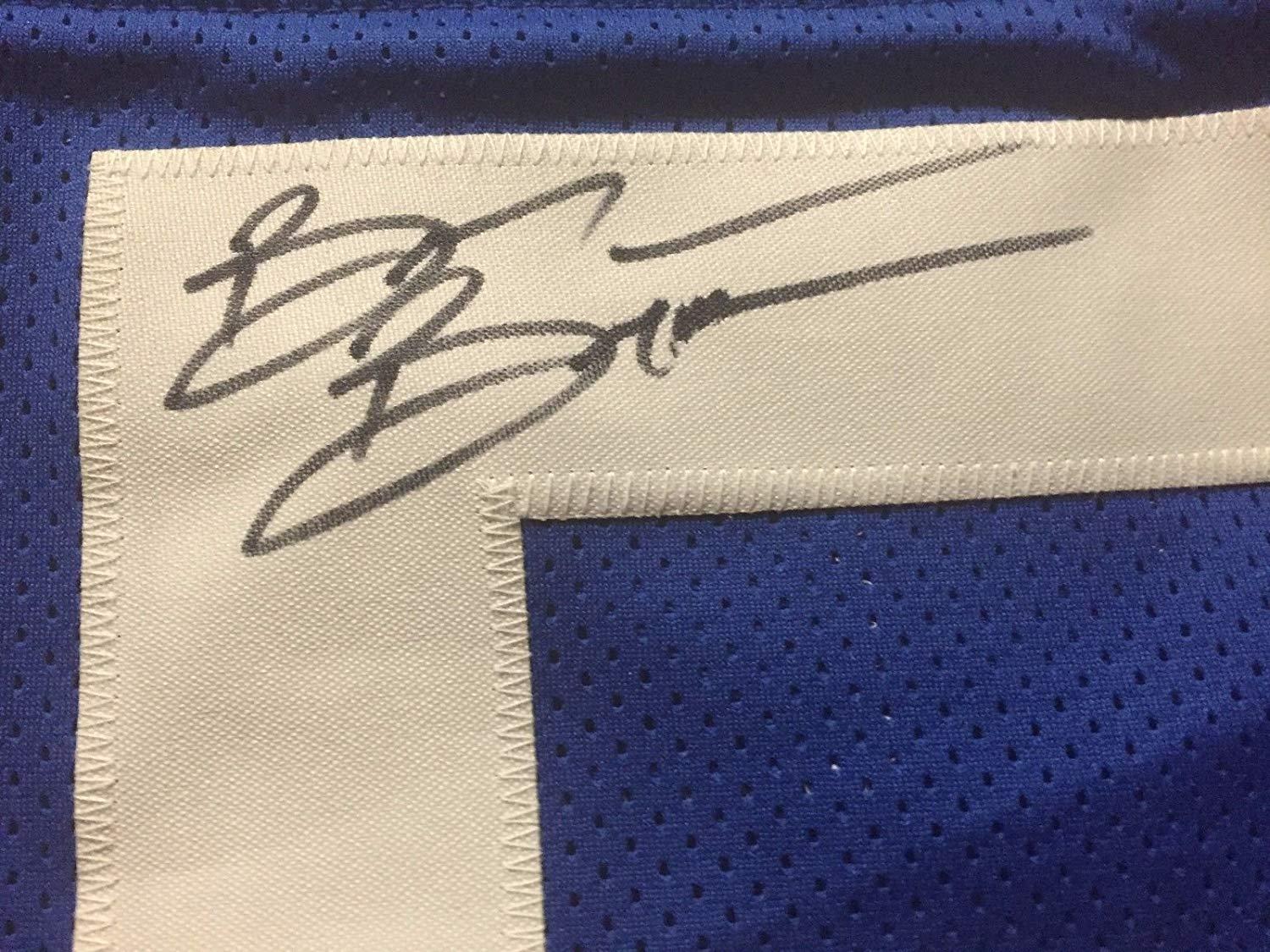 Autographed/Signed Brian Bosworth Seattle Blue Football Jersey JSA COA