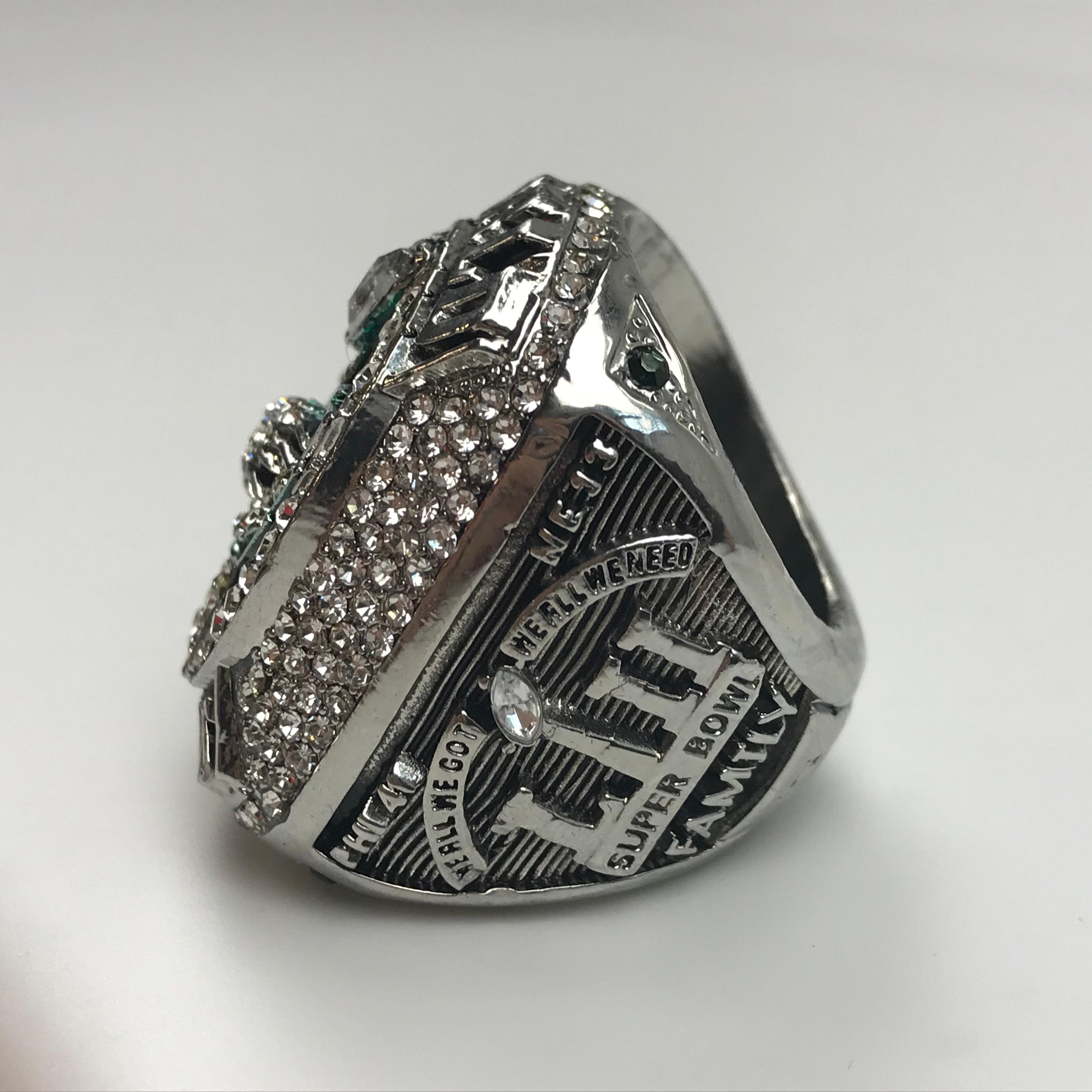 Replica Philadelphia Eagles Super Bowl LII 52 Championship Ring Nick Foles Size 10