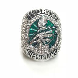 Replica Philadelphia Eagles Super Bowl LII 52 Championship Ring Nick Foles Size 10