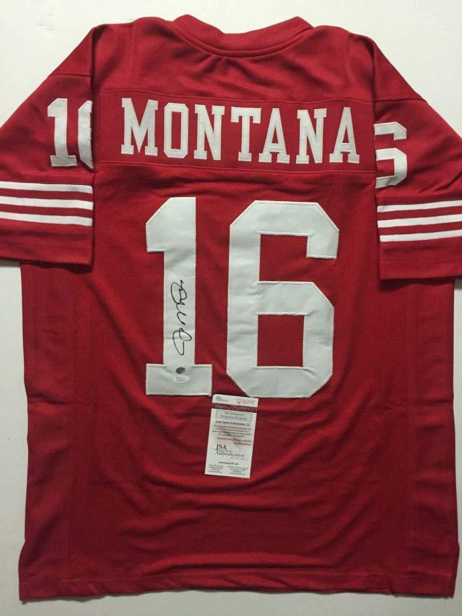 Autographed/Signed Joe Montana San Francisco Red Football Jersey JSA COA