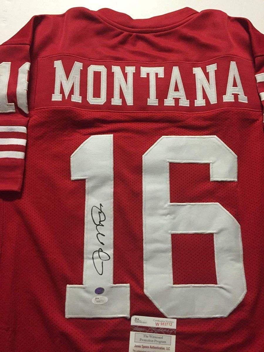 Autographed/Signed Joe Montana San Francisco Red Football Jersey JSA COA